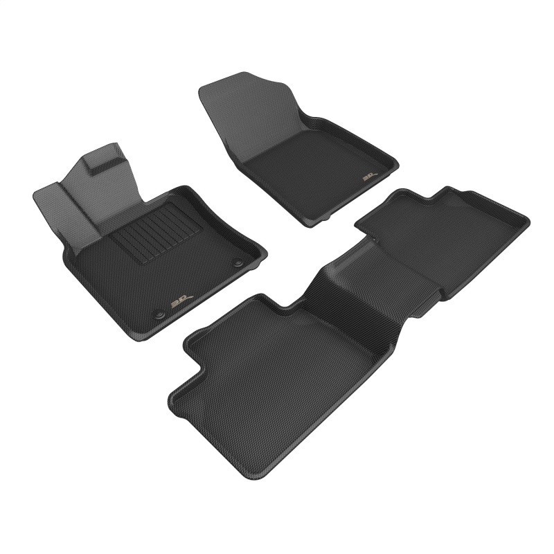 Toyota Camry Floor Mats - Front + Rear - 3D MAXpider - Kagu Series - Black - `25-`27
